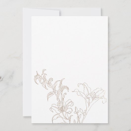 De Uitnodiging van de bruiloft gouden dag (Achterkant)