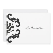 De Uitnodiging van de bruiloft in Stijlvolle Zwart