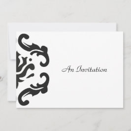 De Uitnodiging van de bruiloft in Stijlvolle Zwart
