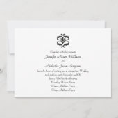 De Uitnodiging van de bruiloft in Stijlvolle Zwart (Achterkant)