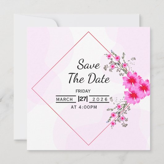 De Uitnodiging van de bruiloft Kaart Vector Sjablo (Achterkant)