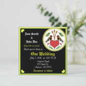 De Uitnodiging van de bruiloft - Lang, Happy Relat (Staand voorkant)