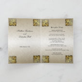 De uitnodiging van de bruiloft met ontvangstmenu (Binnen)