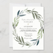 De Uitnodiging van de bruiloft: Modern Elegant Lea Magnetische Uitnodiging (Voorkant)