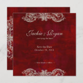 De Uitnodiging van de bruiloft sparen de Datum Ant (Voorkant / Achterkant)