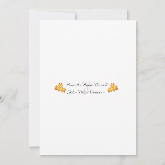 De Uitnodiging van de bruiloft sparen de Datum, he (Achterkant)