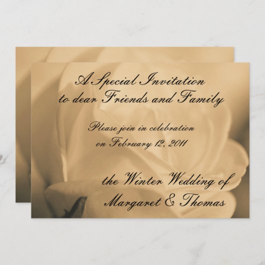 De Uitnodiging van de bruiloft sparen de kaart van (Voorkant / Achterkant)