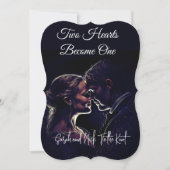 De Uitnodiging van de bruiloft Twee Hoorten worden (Voorkant)