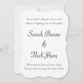 De Uitnodiging van de bruiloft Twee Hoorten worden (Achterkant)