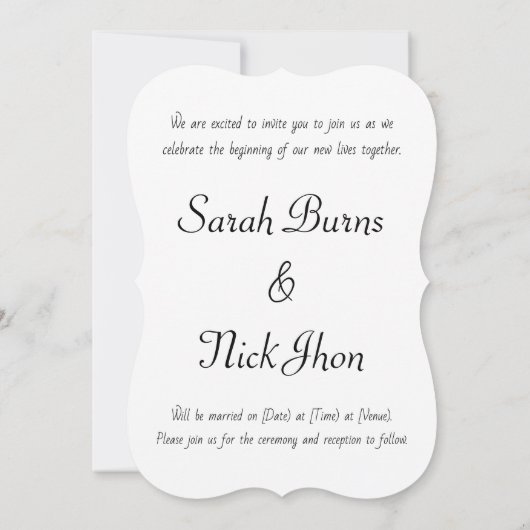 De Uitnodiging van de bruiloft Twee Hoorten worden (Achterkant)