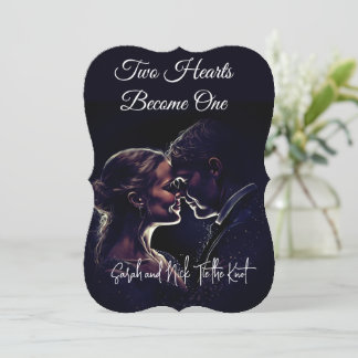 De Uitnodiging van de bruiloft Twee Hoorten worden