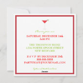 De Uitnodiging van de Cocktail party van Kerstmis (Achterkant)