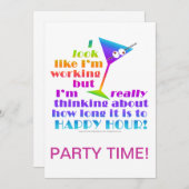 De Uitnodiging van de cocktailpartij - hoe lang du (Voorkant / Achterkant)