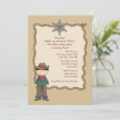 De uitnodiging van de Corral Birthday Party (Staand voorkant)