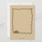 De uitnodiging van de Corral Birthday Party (Achterkant)