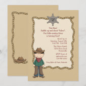 De uitnodiging van de Corral Birthday Party (Voorkant / Achterkant)