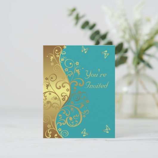 De Uitnodiging van de dag—Blauwgroen & goudzwenken