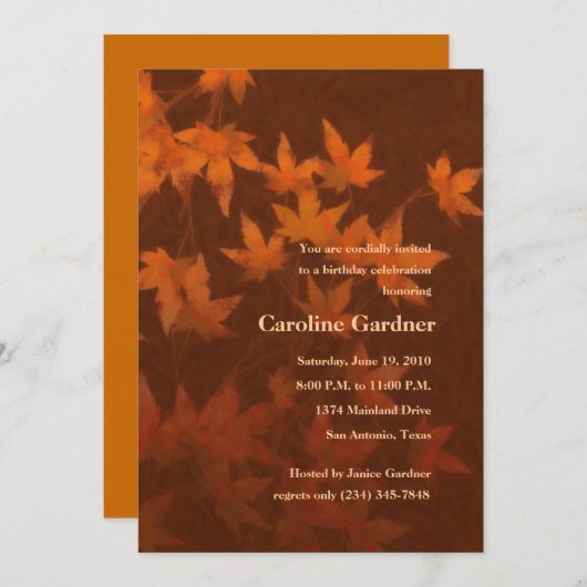 De Uitnodiging van de dag de Rust van de Vergrotin (Voorkant / Achterkant)