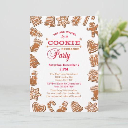 De Uitnodiging van de de Uitwisseling van de Kerst (Staand voorkant)