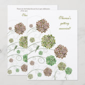 De Uitnodiging van de Douane van de Dahlia van de (Voorkant / Achterkant)