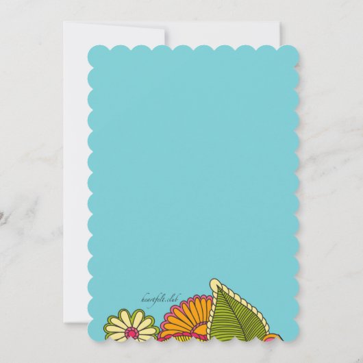 De Uitnodiging van de Extravagantie van de kleur (Achterkant)