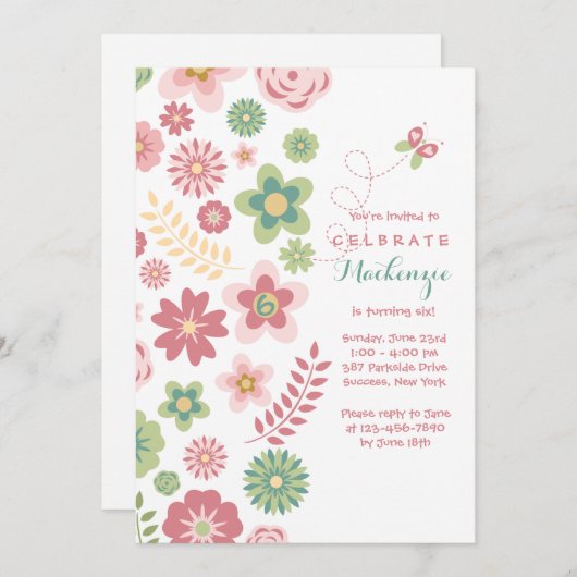 De Uitnodiging van de Fantasie van het meisje (Voorkant / Achterkant)