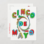 De Uitnodiging van de Fiesta van Cinco DE Mayo - (Voorkant / Achterkant)