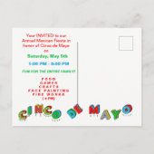 De Uitnodiging van de Fiesta van Cinco DE Mayo - (Achterkant)