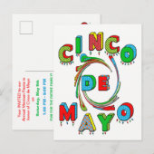 De Uitnodiging van de Fiesta van Cinco DE Mayo - Briefkaart (Voorkant / Achterkant)
