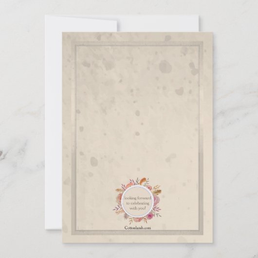 De Uitnodiging van de Foto van de Gloed van de (Achterkant)