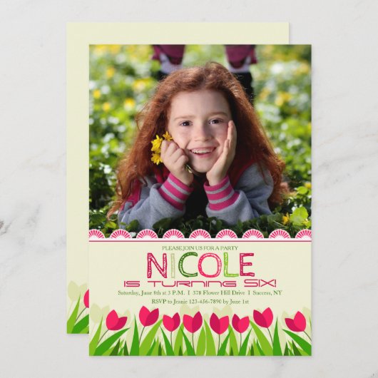 De Uitnodiging van de Foto van de Grens van de (Voorkant / Achterkant)