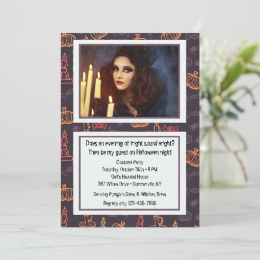 De Uitnodiging van de Foto van de Kaarsen van (Staand voorkant)