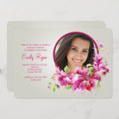 De Uitnodiging van de Foto van de Orchideeën van (Voorkant / Achterkant)