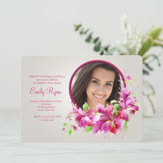 De Uitnodiging van de Foto van de Orchideeën van (Staand voorkant)