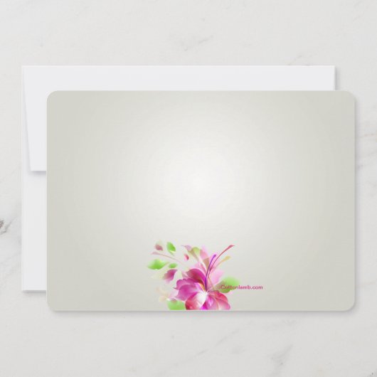 De Uitnodiging van de Foto van de Orchideeën van (Achterkant)