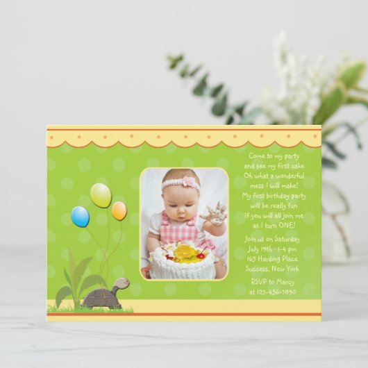 De Uitnodiging van de Foto van de Schildpad van de (Staand voorkant)