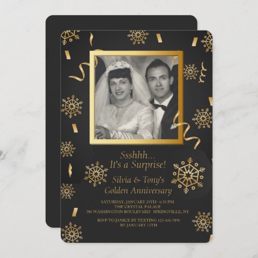 De Uitnodiging van de Foto van de Viering van de (Voorkant / Achterkant)