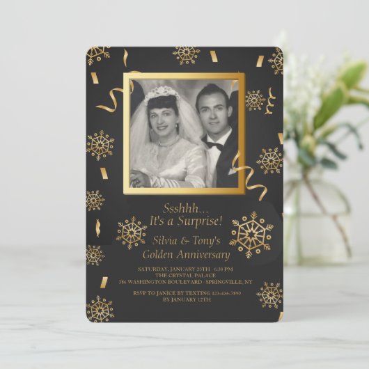 De Uitnodiging van de Foto van de Viering van de (Staand voorkant)