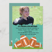 De Uitnodiging van de Foto van footballs (Voorkant / Achterkant)