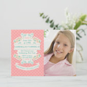 De Uitnodiging van de Foto van harten en van (Staand voorkant)