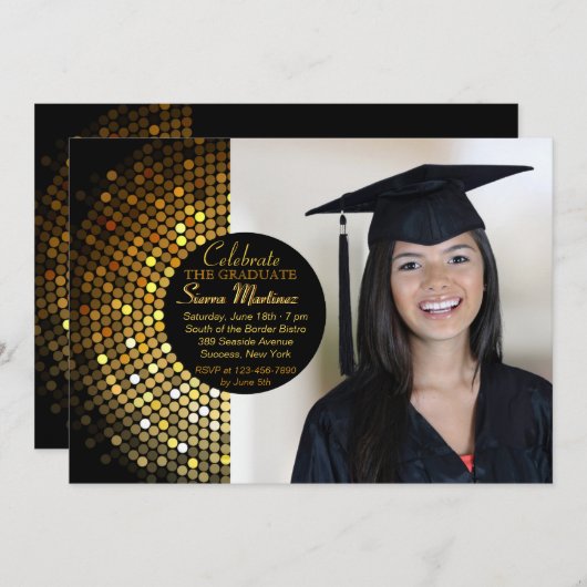 De Uitnodiging van de Foto van het Afstudeerder (Voorkant / Achterkant)