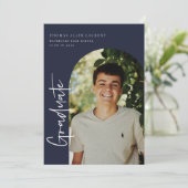 De Uitnodiging van de Foto van het Afstuderen Scri (Staand voorkant)