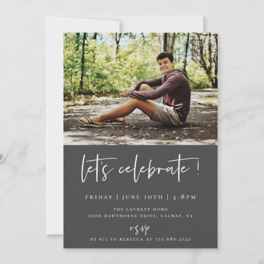 De Uitnodiging van de Foto van het Afstuderen Scri (Achterkant)