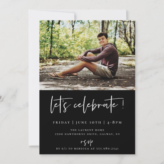 De Uitnodiging van de Foto van het Afstuderen Scri (Achterkant)