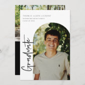 De Uitnodiging van de Foto van het Afstuderen Scri (Voorkant / Achterkant)