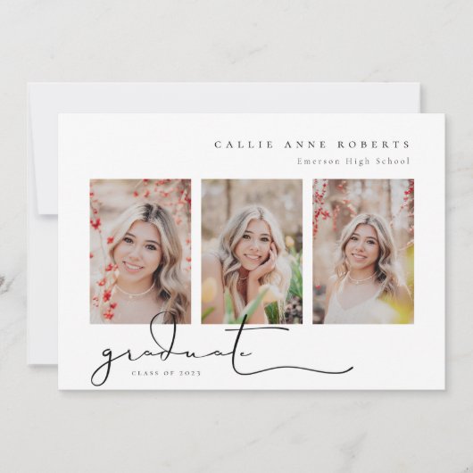 De Uitnodiging van de Foto van het Afstuderen van  (Voorkant)