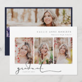 De Uitnodiging van de Foto van het Afstuderen van  (Voorkant / Achterkant)