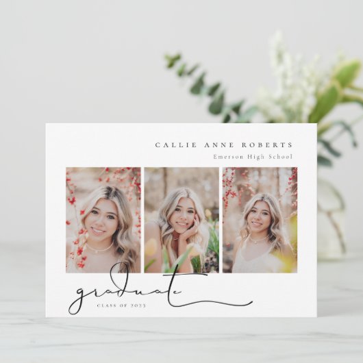 De Uitnodiging van de Foto van het Afstuderen van (Staand voorkant)