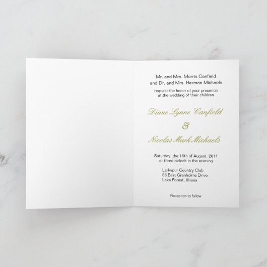 De Uitnodiging van de Foto van het Huwelijk van de (Binnen)