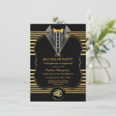 De uitnodiging van de Grote Gatsby Bachelor (Staand voorkant)